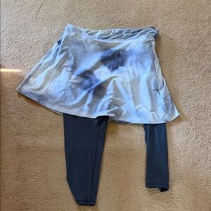 Light Blue Skirted Athletic Leggings